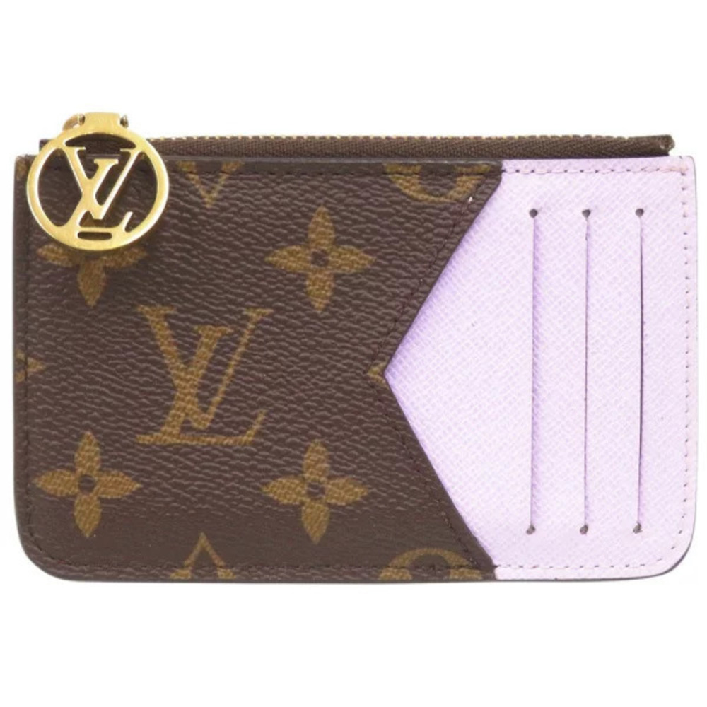 Louis Vuitton Portecarte Romy Monogram Lilac Card Case Wallet LV